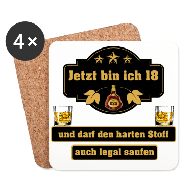 Geschenk zum 18 Untersetzer - 18. Geburtstag Geburtstagsgeschenk 18 Jahre alt