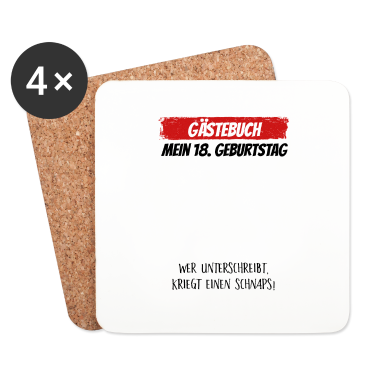 Geschenk zum 18 Untersetzer - Gästebuch 18. Geburtstag Gästeliste 18 Jahre