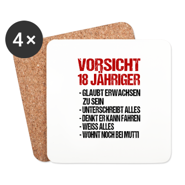 Geschenk zum 18 Untersetzer - 18 Jahre 18 Geburtstag Geschenk