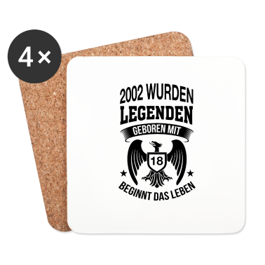 Geschenk zum 18 Untersetzer - Mit 18 beginnt das Leben