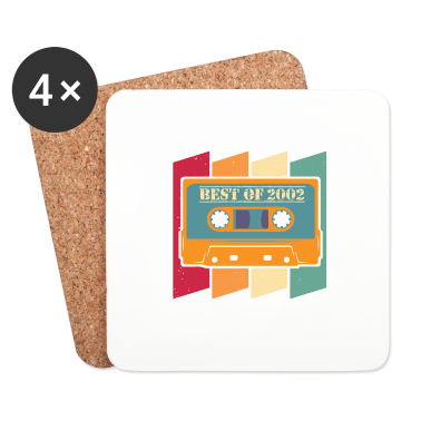 Geschenk zum 18 Untersetzer - Retro Best Of 2002 18. Geburtstag