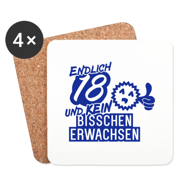Geschenk zum 18 Untersetzer - 18 Jahre & nicht erwachsen