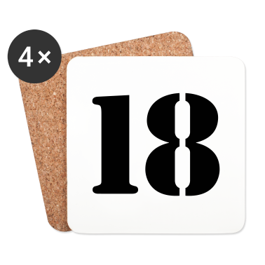 Geschenk zum 18 Untersetzer - 18