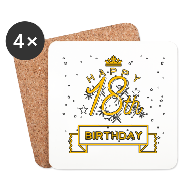 Geschenk zum 18 Untersetzer - 18 Birthday Geschenk