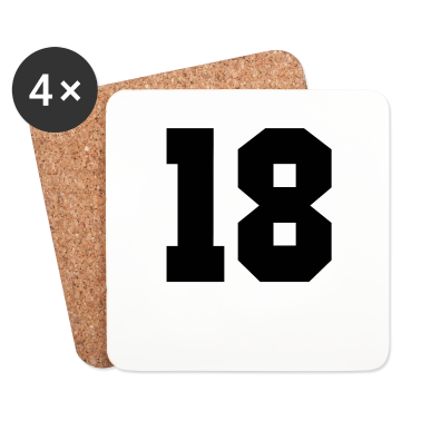 Geschenk zum 18 Untersetzer - 18 - Zahl 18