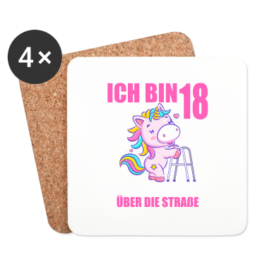 Geschenk zum 18 Untersetzer - 18 bitte helfen Sie mir über Straße 18. Geburtstag