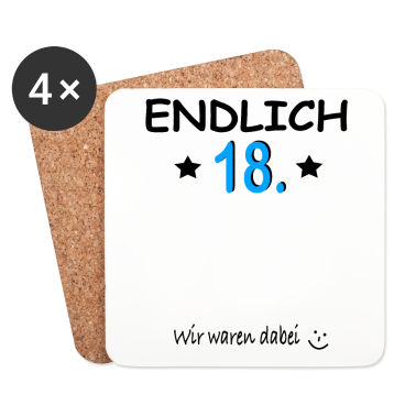 Geschenk zum 18 Untersetzer - 18.Geburtstag Endlich 18 Jahre Geburtstagsgeschenk