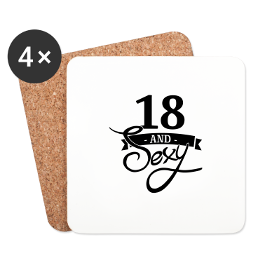 Geschenk zum 18 Untersetzer - 18 und reizvolle / 18 und reizvolle