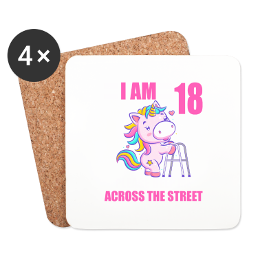 Geschenk zum 18 Untersetzer - 18 bitte helfen Sie mir über Straße 18. Geburtstag