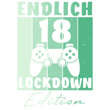 Motiv 18 Geburtstag Junge Endlich 18 Lockdown Zocken