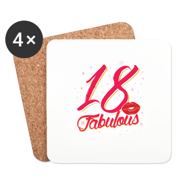 Geschenk zum 18 Untersetzer - 18 And Fabulous
