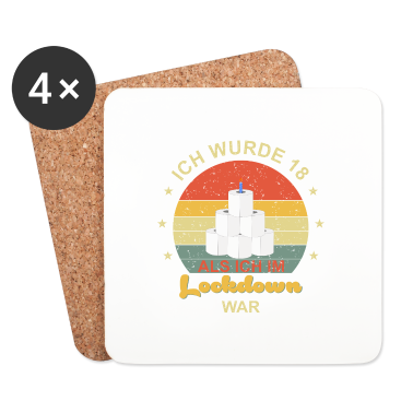 Geschenk zum 18 Untersetzer - Lockdown 18. Geburtstag