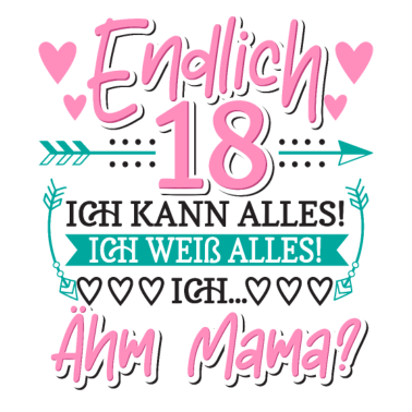 Motiv 18. Geburtstag Mädchen