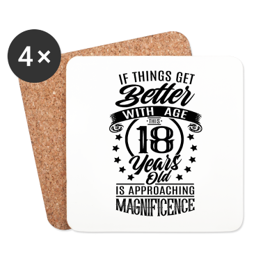 Geschenk zum 18 Untersetzer - lustige Sprüche zum 18. Geburtstag
