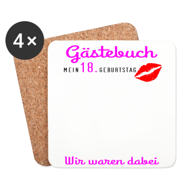Geschenk zum 18 Untersetzer - Gästebuch zum 18. Geburstag, Partyoutfit, weiblich