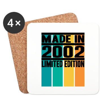 Geschenk zum 18 Untersetzer - 18th 18. Geburtstag Volljährig Made in 2002 18