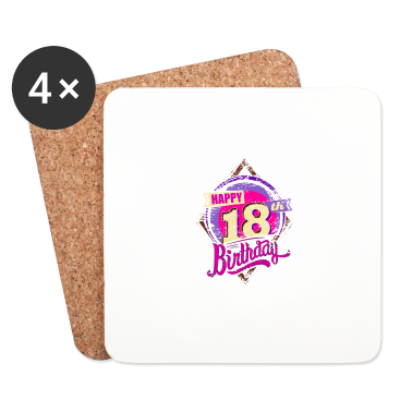 Geschenk zum 18 Untersetzer - 18 Jahre on light Geschenk - 2002 18 Geburtstag