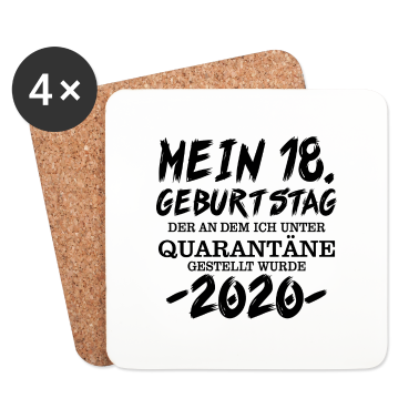 Geschenk zum 18 Untersetzer - mein 18 geburtstag der an dem ich unter quarantäne