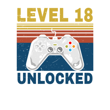 Motiv 18. Geburtstag Gaming Gamer 18 Jahre Geschenk