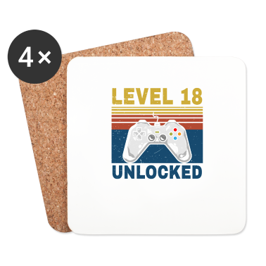 Geschenk zum 18 Untersetzer - 18. Geburtstag Gaming Gamer 18 Jahre Geschenk