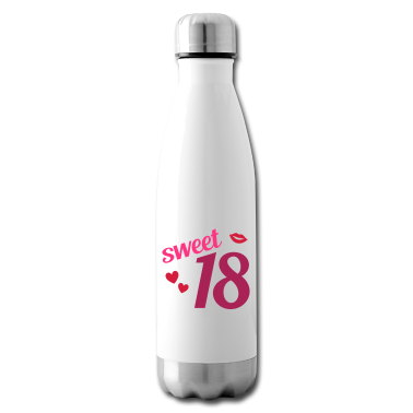 Geschenk zum 18 Untersetzer - Sweet 18 (Herzen, Lippen)