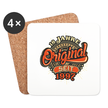 Geschenk zum 18 Untersetzer - Original seit 1997, 18 Jahre.