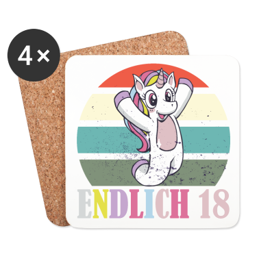 Geschenk zum 18 Untersetzer - Damen 18. Geburtstag Mädchen Frau Frauen 18 Jahre