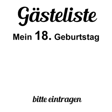 Motiv 18. Geburtstag T-shirt Party Gästeliste Shirt