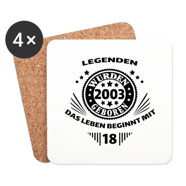 Geschenk zum 18 Untersetzer - 18. Geburtstag Jahrgang 2003