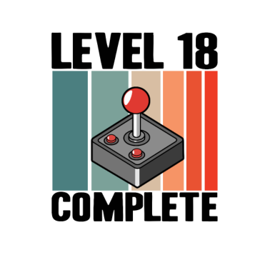 Motiv Level 18 Complete 18. Geburtstag Jahre Gamer 2002