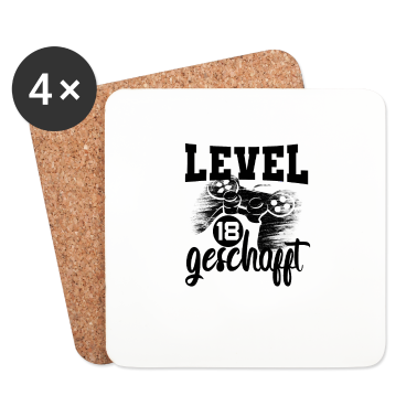Geschenk zum 18 Untersetzer - 18 Geburtstag Gamer Level 18