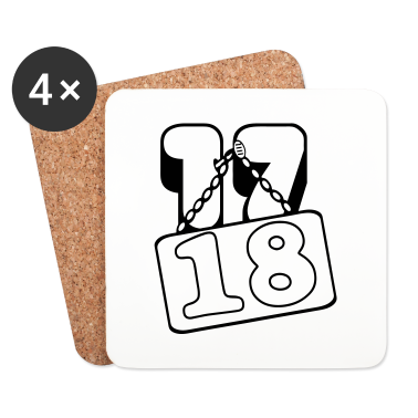 Geschenk zum 18 Untersetzer - 17 18 .../+