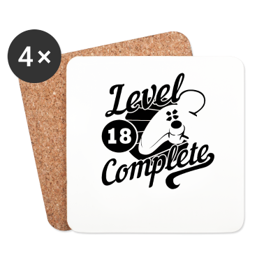 Geschenk zum 18 Untersetzer - 18. Geburtstag Gamer Level 18