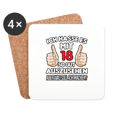Geschenk zum 18 Untersetzer - lustiges 18. Geburtstagsgeschenk 18 .Geburtstag
