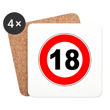 Geschenk zum 18 Untersetzer - 18. Geburtstag - 18 - Feier - Straßenschild
