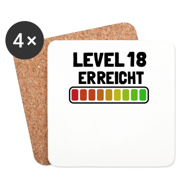 Geschenk zum 18 Untersetzer - Level 18 erreicht 18. Geburtstag Jahre Gamer 2002