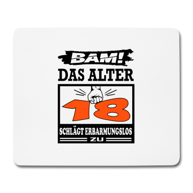 Geschenk zum 18 Mousepad - Geburtstag Das Alter schlägt zu Jahre Years 18