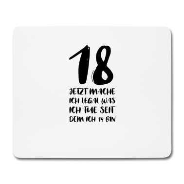 Geschenk zum 18 Mousepad - 18. Geburtstag