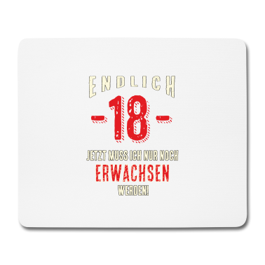 Geschenk zum 18 Mousepad - Endlich 18 - 2002 18 Geburtstag