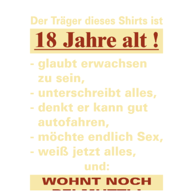 Motiv 18 Jahre Traeger 18 - 2002 18 Geburtstag