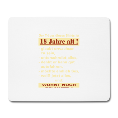 Geschenk zum 18 Mousepad - 18 Jahre Traeger 18 - 2002 18 Geburtstag