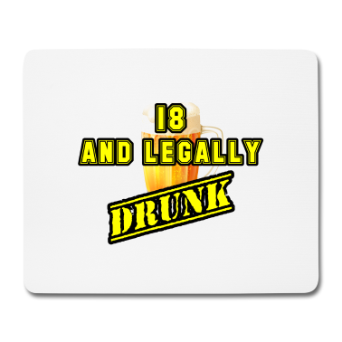 Geschenk zum 18 Mousepad - 18. (gelb)