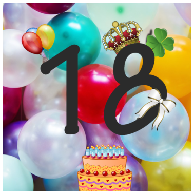 Motiv zum 18. Geburtstag