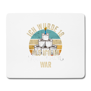 Geschenk zum 18 Mousepad - 18 Geburtstag Ich wurde 18 Als Ich Im Lockdown war