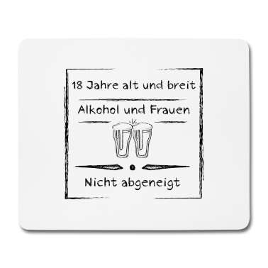 Geschenk zum 18 Mousepad - 18 Jahre alt