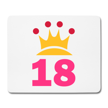 Geschenk zum 18 Mousepad - Krone 18