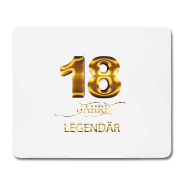 Geschenk zum 18 Mousepad - 18 Jahre Legendär