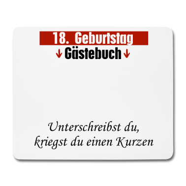 Geschenk zum 18 Mousepad - 18 Geburtstag Gästebuch