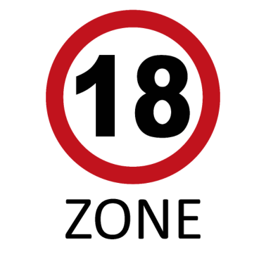 Motiv 18 Zone - 18 Geburtstag Geschenk - Verkehrsschild