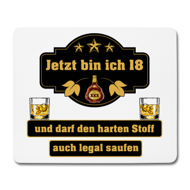 Geschenk zum 18 Mousepad - 18. Geburtstag Geburtstagsgeschenk 18 Jahre alt